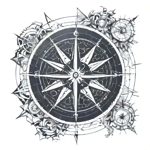 Nautical Compass As A Sun