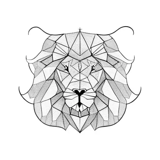 Lion Head Shaped Like A Diamond