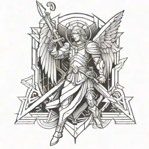 Guardian Angel Holding A Sword