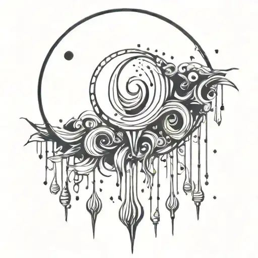 Dripping Crescent Moon