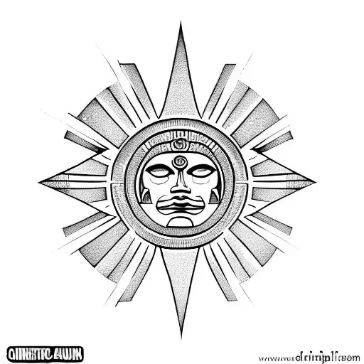Simple Diamond Incan Sun God