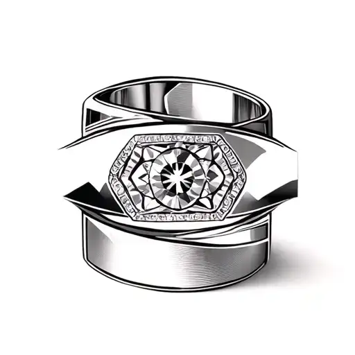 Wedding Ring Tattoo For Finger Male