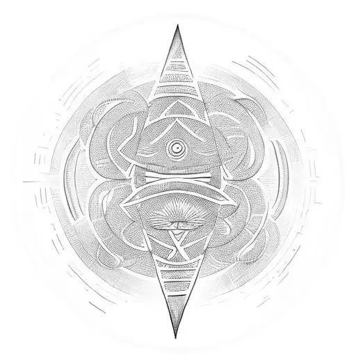 African Art-inspired Cloud With Nsibidi Symbols Incorporated Into Its Shape