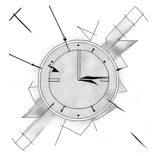 Time And Clock With A Cross