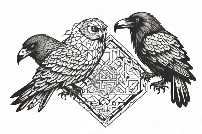 Raven And Owl
