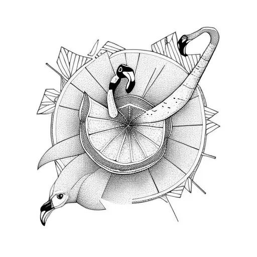 Flamingo And Watermelon