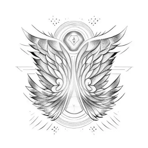 Dog Paw With Angel Wings And Halo