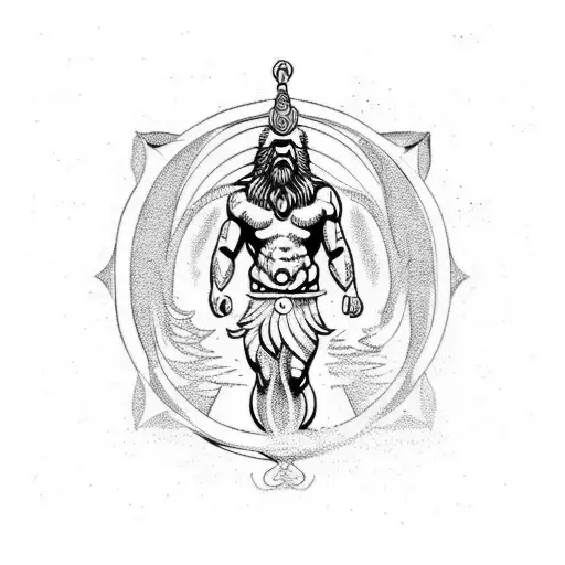 Aquarius Looking Like Poseidon