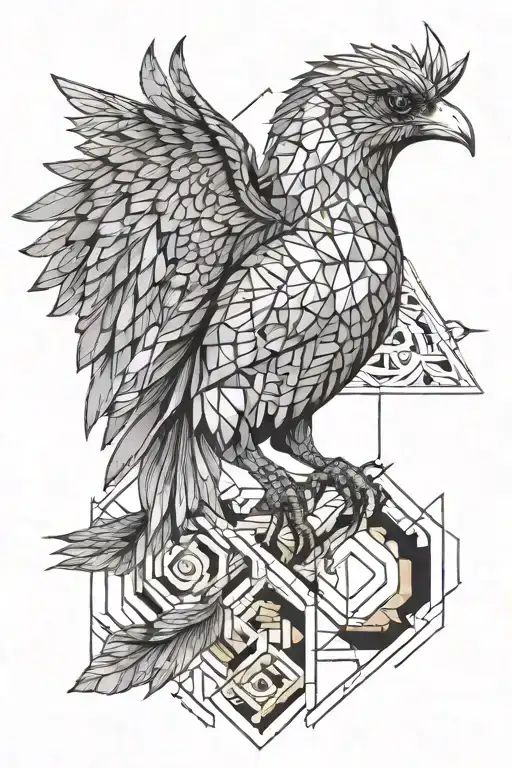 Bird Rising From Ashes