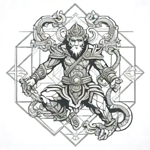 Monkey King Fights The Heaven Holding Hands