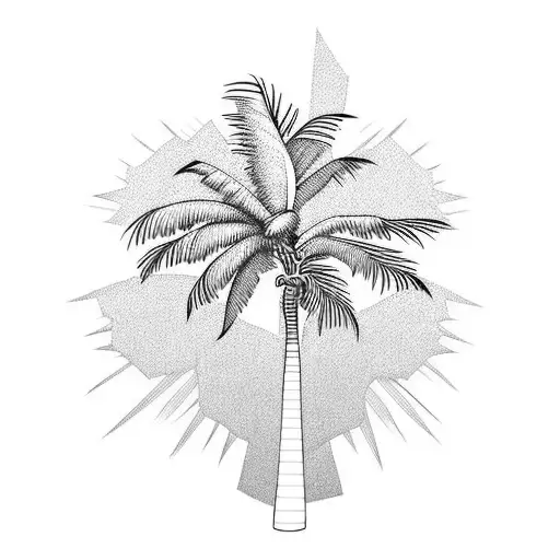 Left Arm Sleeve Palm Tree Brasil