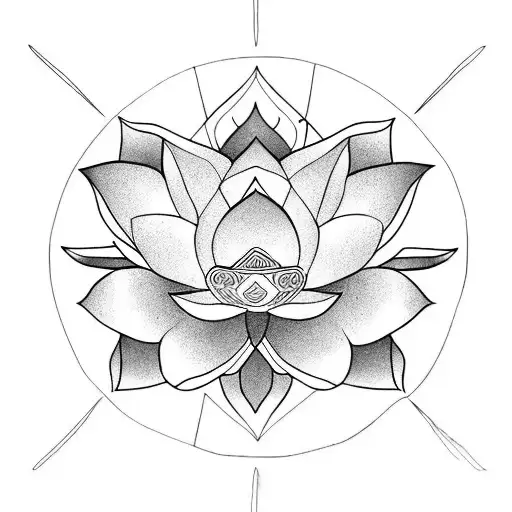 Lotus With Incorporating Letters J And M