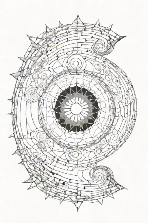 Phi Symbol Circled By Fractal Pattern With Fibonacci Curves Representing Galaxy Arms