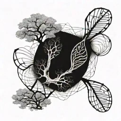 Half Dead Half Alive Tree In The Shape Of Dna Strand