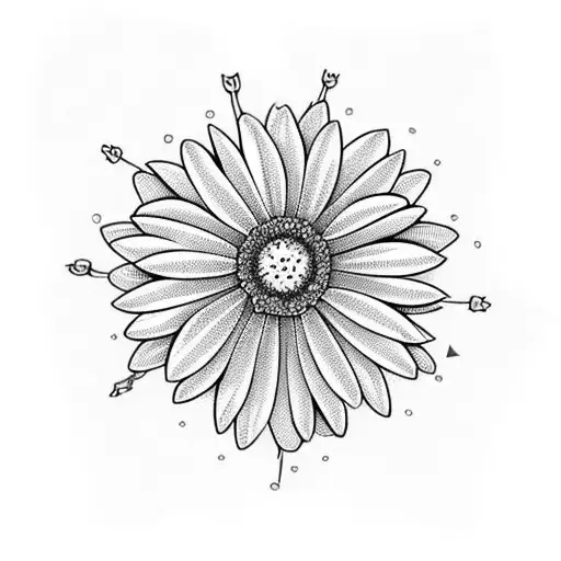 Unique Daisy Flower With Sword