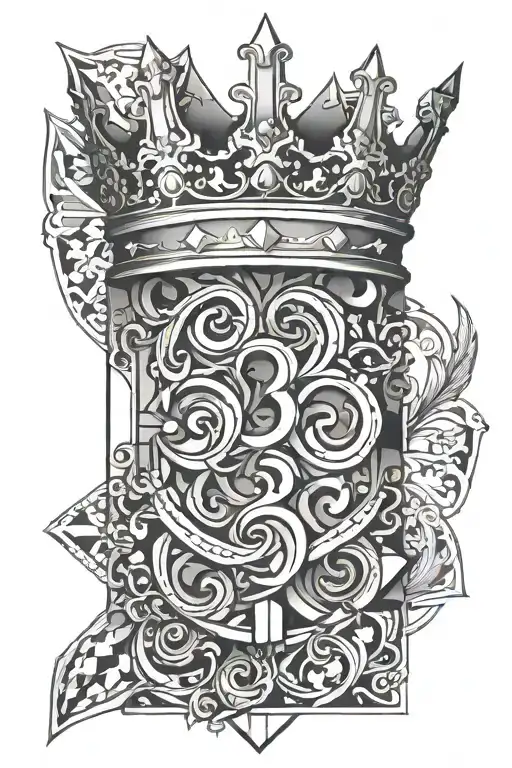 Number 3 With A King's Crown