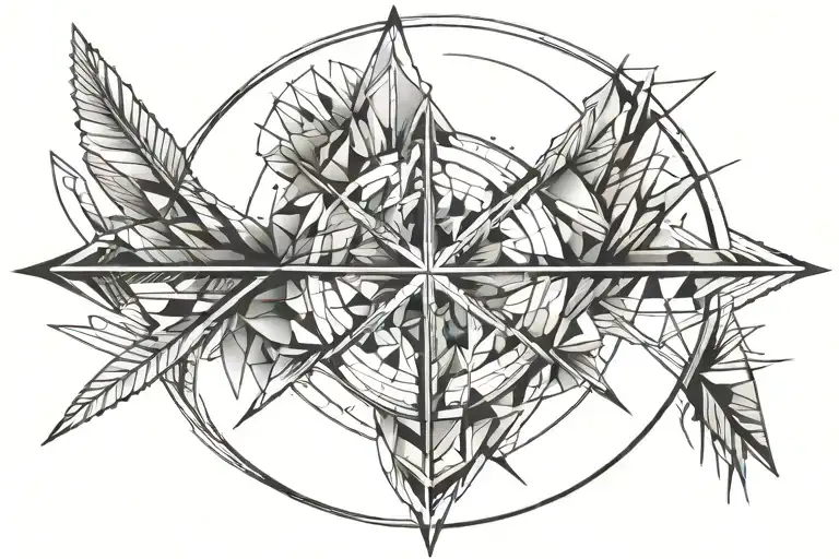 A Sketch Of An Arrow Circle