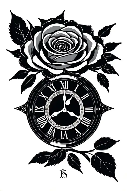 Eye Clock With Name And Date Of Birth Rose