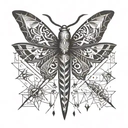 Cross With Moth Emerging