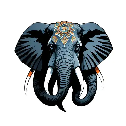 Braztete With An Elephant Head