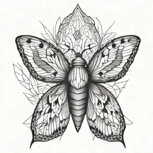 Moth With A Diamont Shaped Background