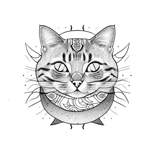 Cat Fullbody With Sun