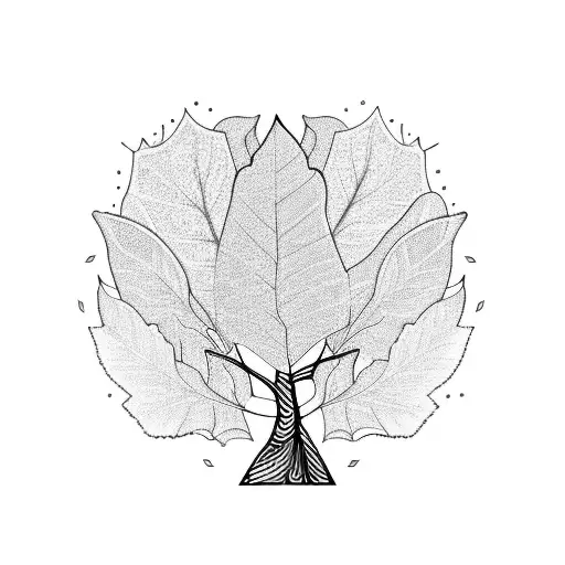 Family Tree With Names As Leaves