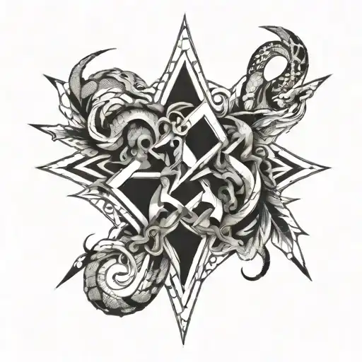 Lightning And Snake Wrapped