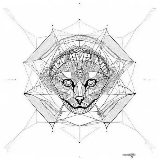 Marcus Aurelius Sacred Geometry Crow Cat