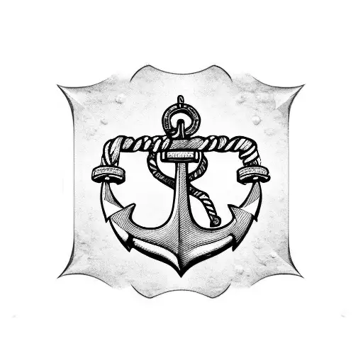 Anchor With Dbno Carved Into The Metalwork