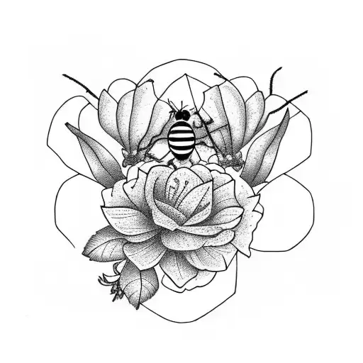 Word Blair With Bees And Flowers