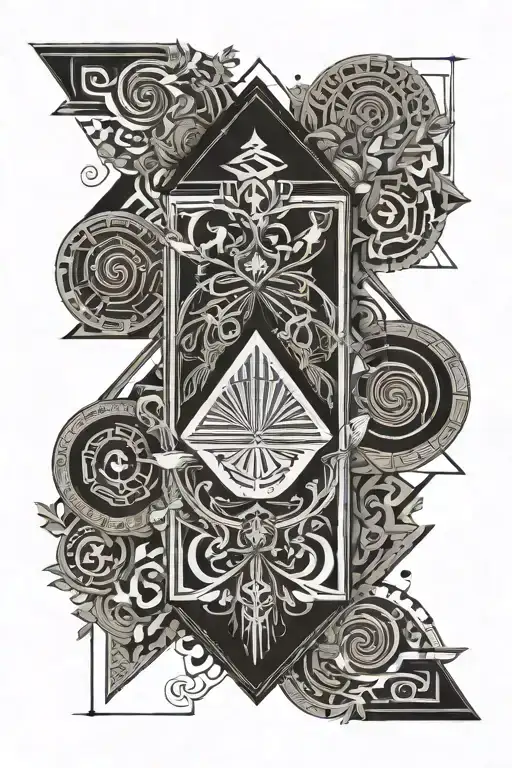 Greece Mitology Tattoo With Elements