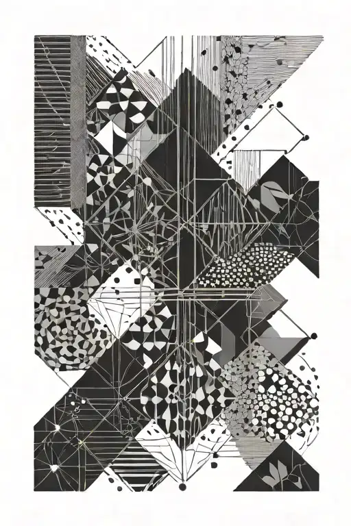 Line And Dots Through Spine