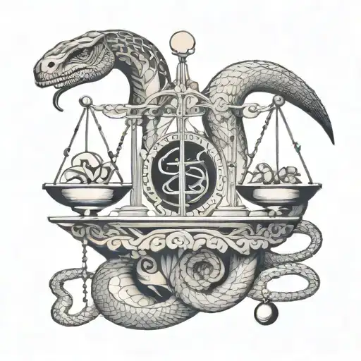 Libra Scale And Snake