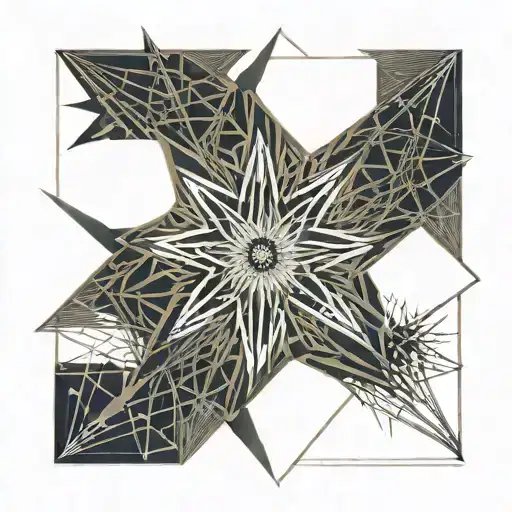 Eye Inside A 9 Prong Star