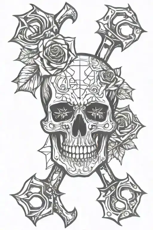 Skull Roses Wrench
