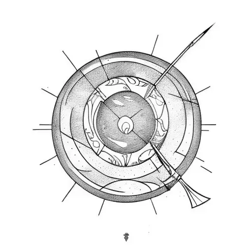 An Archer Shooting An Arrow At The Moon