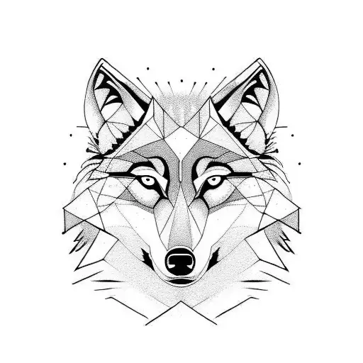 Wolf With Lines