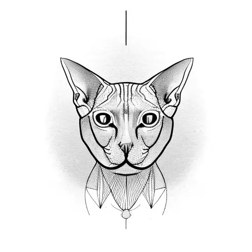Sphynx Cat In Patterns