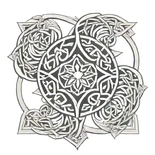 Tir Force From Zelda In A Celtic Knot Intertwined