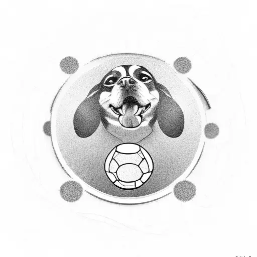 A Football Player Surrounded By Dog Paw Prints