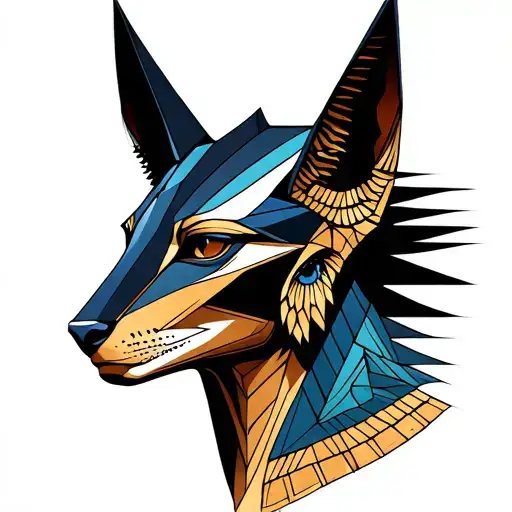 Anubis Portrait With Half