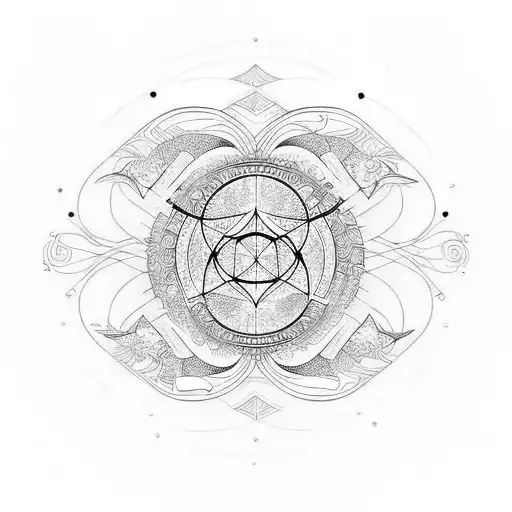 Abstract Circle Animals