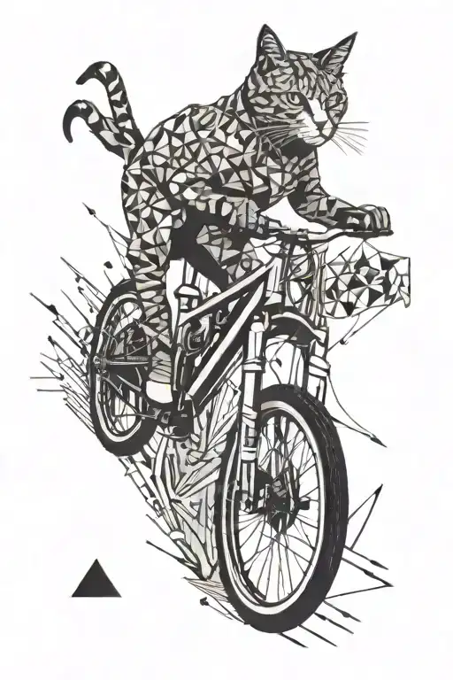 Cat On Mountain Bike Listen Music