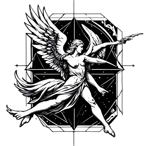 Guardian Angel Fighting Against Evil