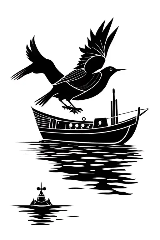 Boat And Bird Fine Traits