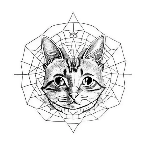 A Heart With A Cat Face In It