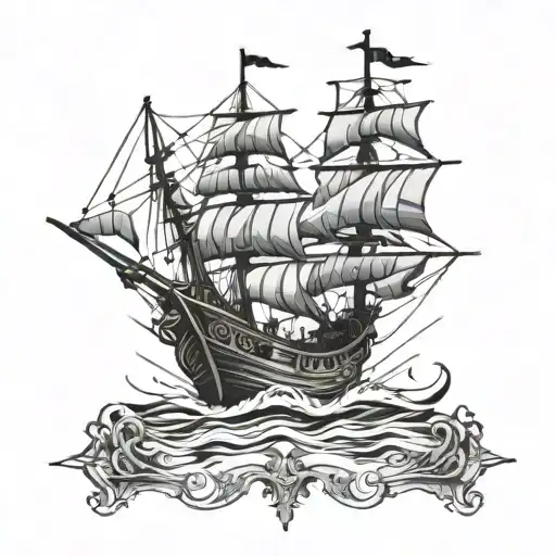 Pirate Boat With 5 Cannons