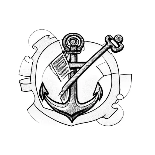 Anchor And Bunch Of Grapes