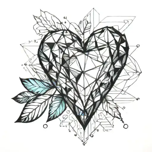 Diamond Heart Outline